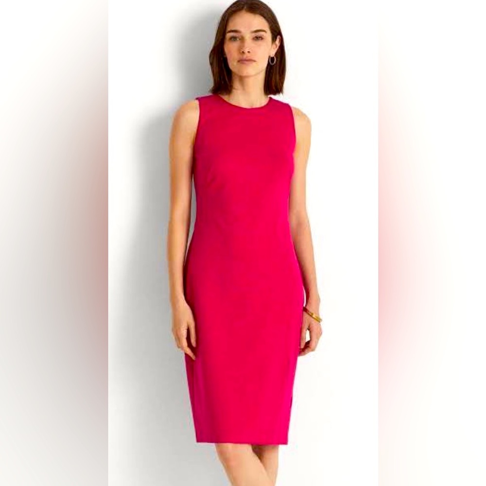 Talbots Raspberry Wool Sheath Dress